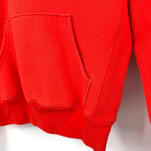 Champion Hoodie Womens Small Orange Reverse Weave Spellout Pullover Orange black - Picture 5 of 12